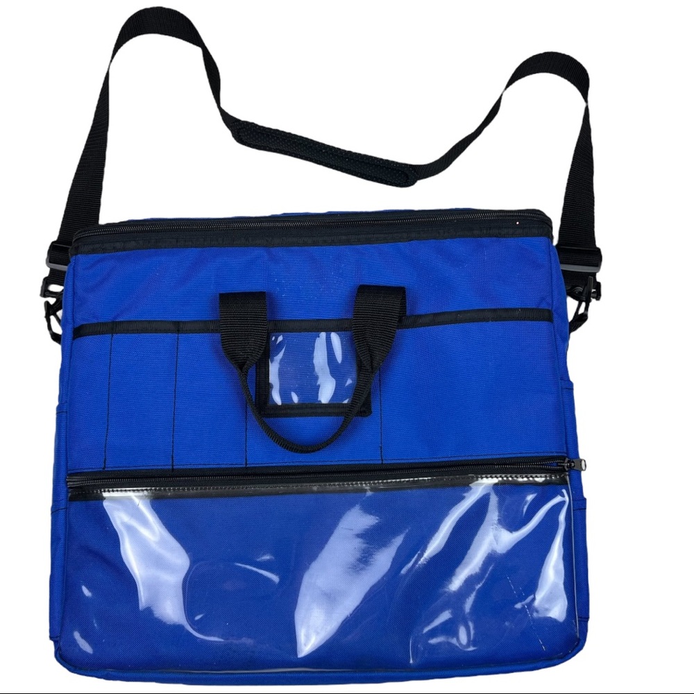 Fiskars ScrapBook Cross Stitch Craft Tote Bag Large Organizer Blue